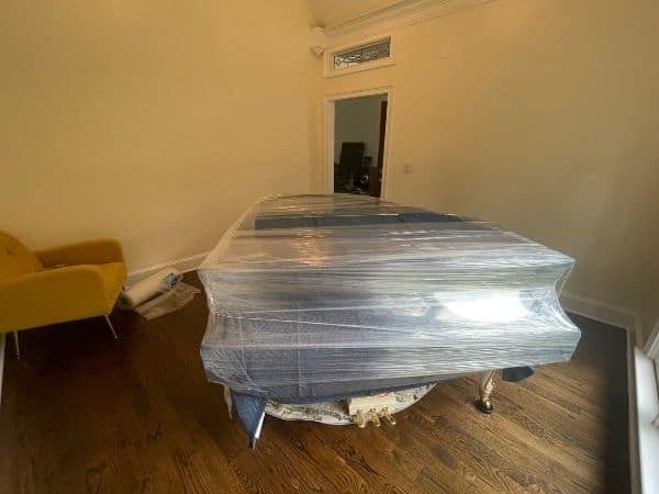 Professional Piano Moving in Progress.